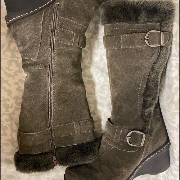 BareTraps Catchy Womens Leather and Fur Boots - Picture 3 of 6